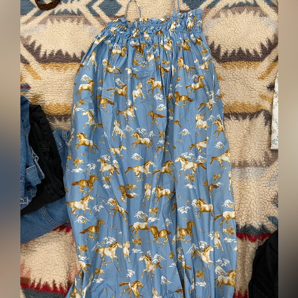 Ganni horse print dress